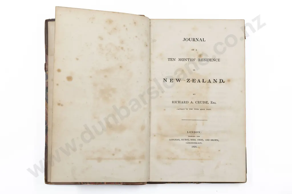 Cruise Richard - Journal of a Ten Months Residence in New Zealand Image 1++