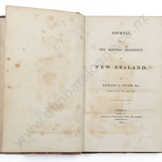 Cruise Richard - Journal of a Ten Months Residence in New Zealand