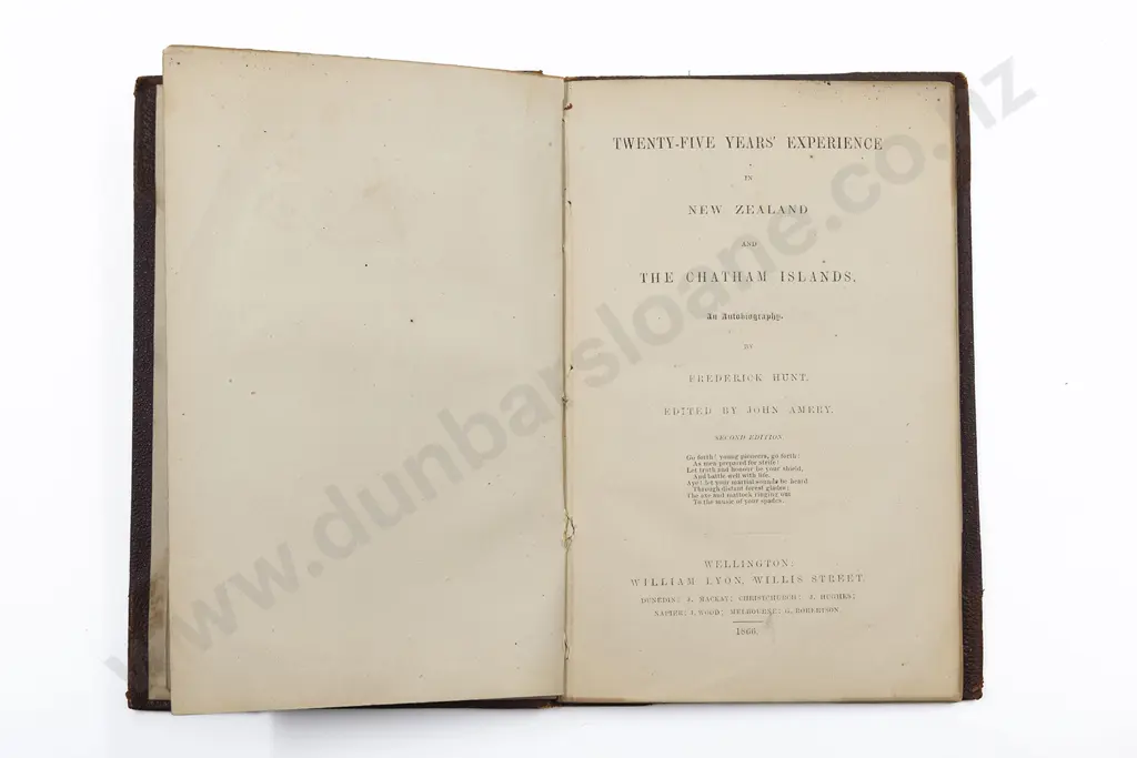 Hunt Frederick & Amery John - Twenty-Five Years in New Zealand and the Chatham Islands Image 1++
