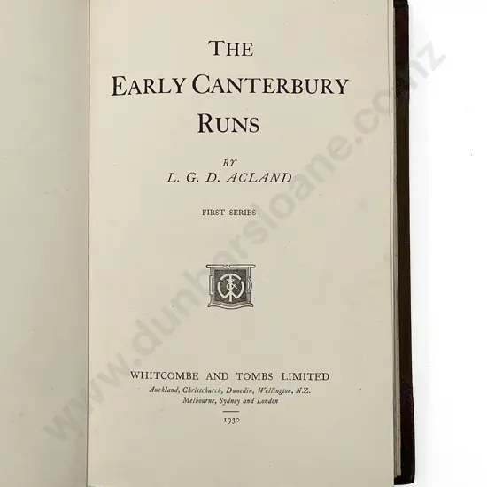Acland L. G. D - The Early Canterbury Runs