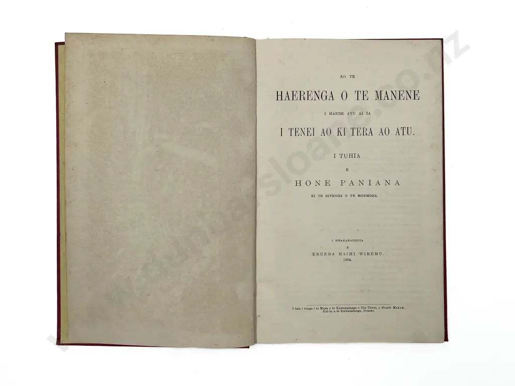 Hone Paniana - Ko Te Haerenga O Te Manene Image 1++