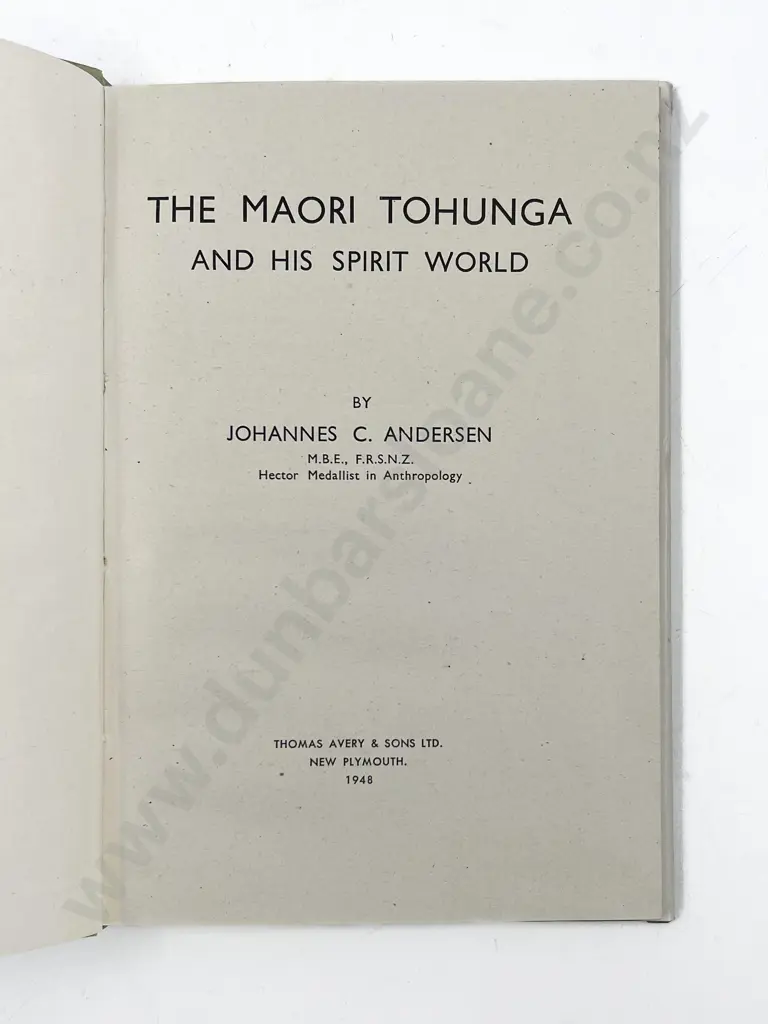 Andersen Johannes - The Maori Tohunga And his Spirit World Image 1++