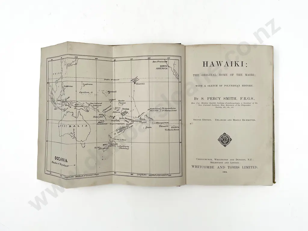 Smith S Percy - Hawaiki: The Original Home Of The Maori Image 1++