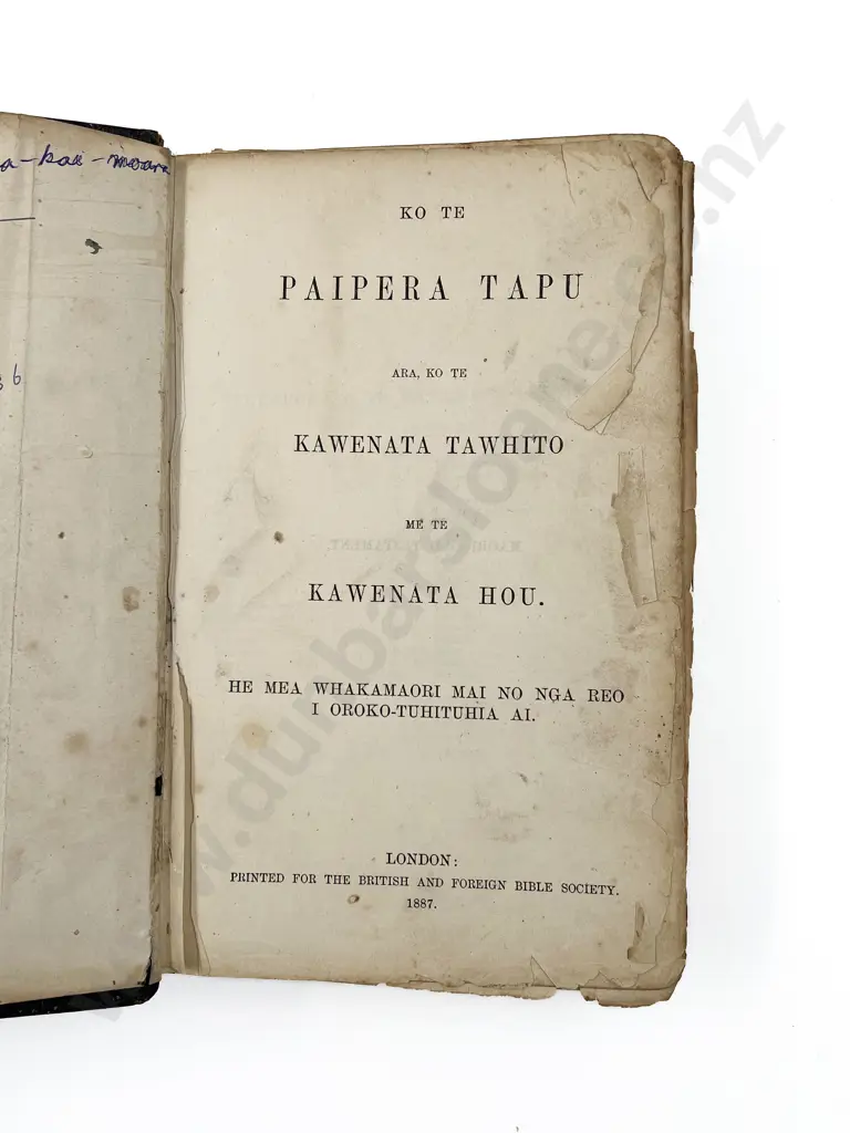 (-) Ko Te Paipera Tapu (Bible In Maori 1887) Image 1++