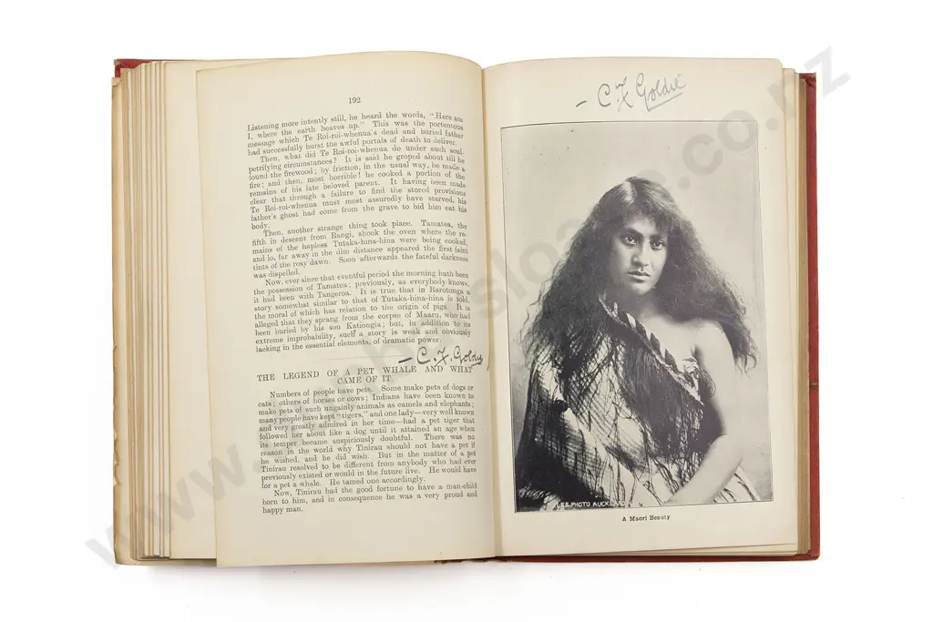 Charles Frederick Goldies Personal Copy Of Maori Lore Image 1++