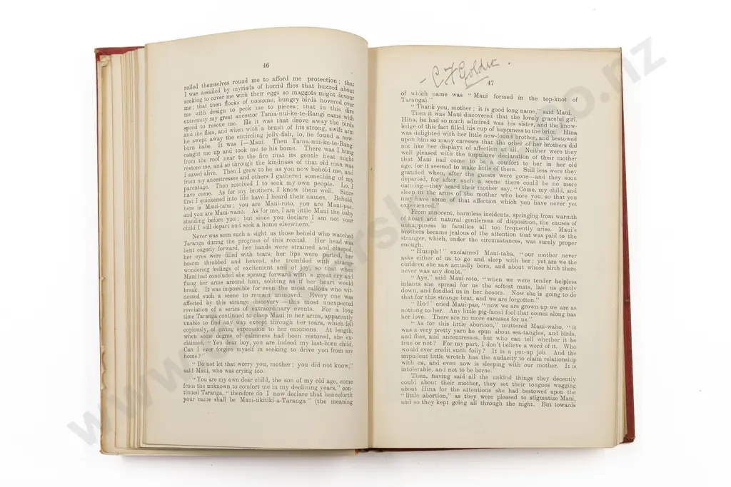 Charles Frederick Goldies Personal Copy Of Maori Lore Image 1++