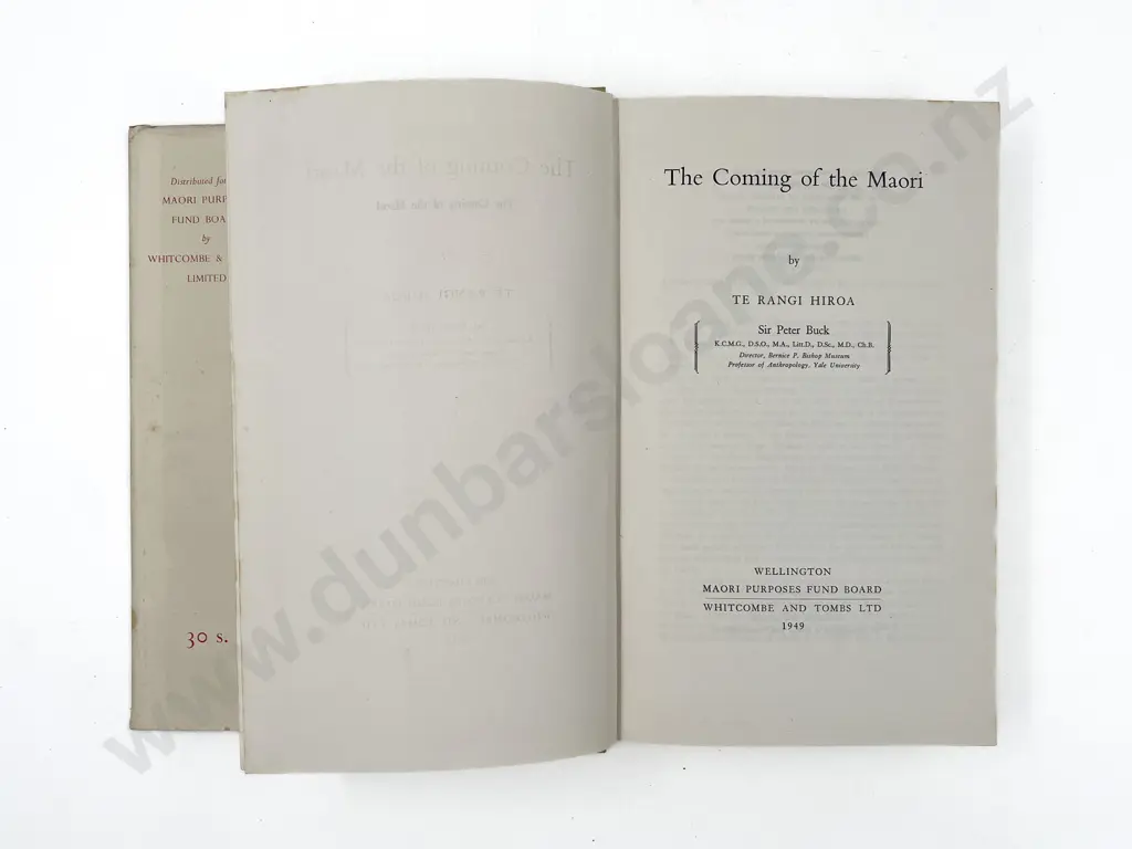 Te Rangi Hiroa (Sir Peter Buck) - The Coming of the Maori Image 1++
