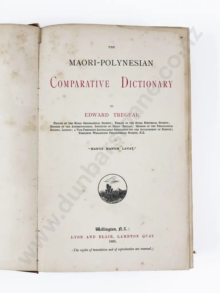 Tregear Edward - The Maori-Polynesian Comparative Dictionary Image 1++