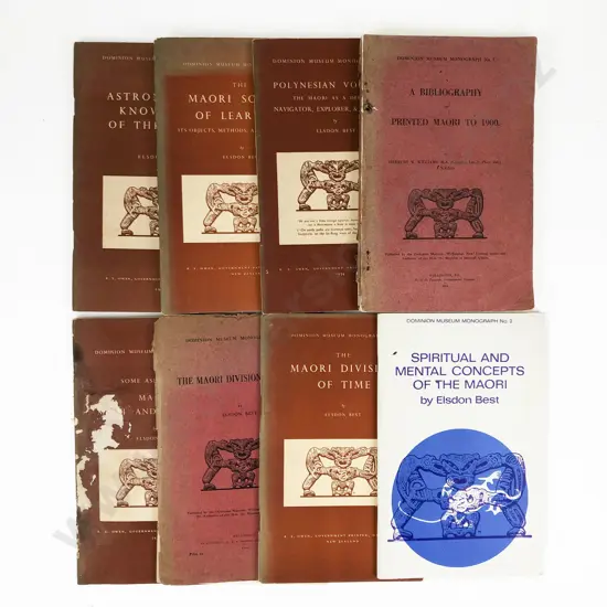 7 Dominion Museum Monograph Maori History and Culture Booklets