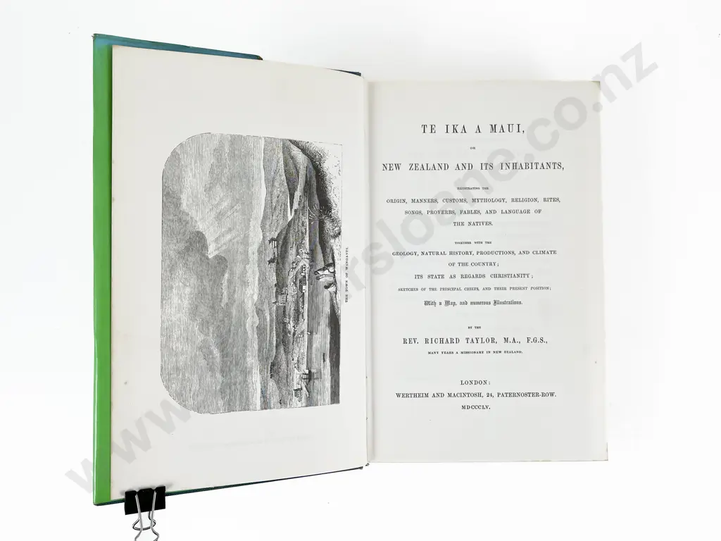 Taylor Rev Richard - Te Ika A Mau New Zealand And Its Inhabitants Image 1++