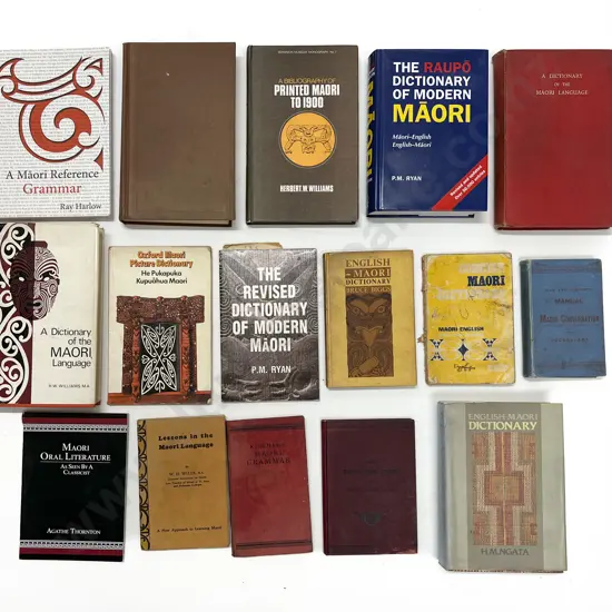 Fifteen Maori Dictionaries & Grammar Volumes
