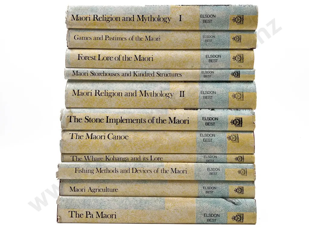 Eleven Elsdon Best Maori Reference Books Image 1++