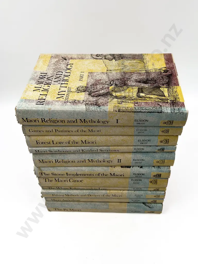 Eleven Elsdon Best Maori Reference Books Image 1++