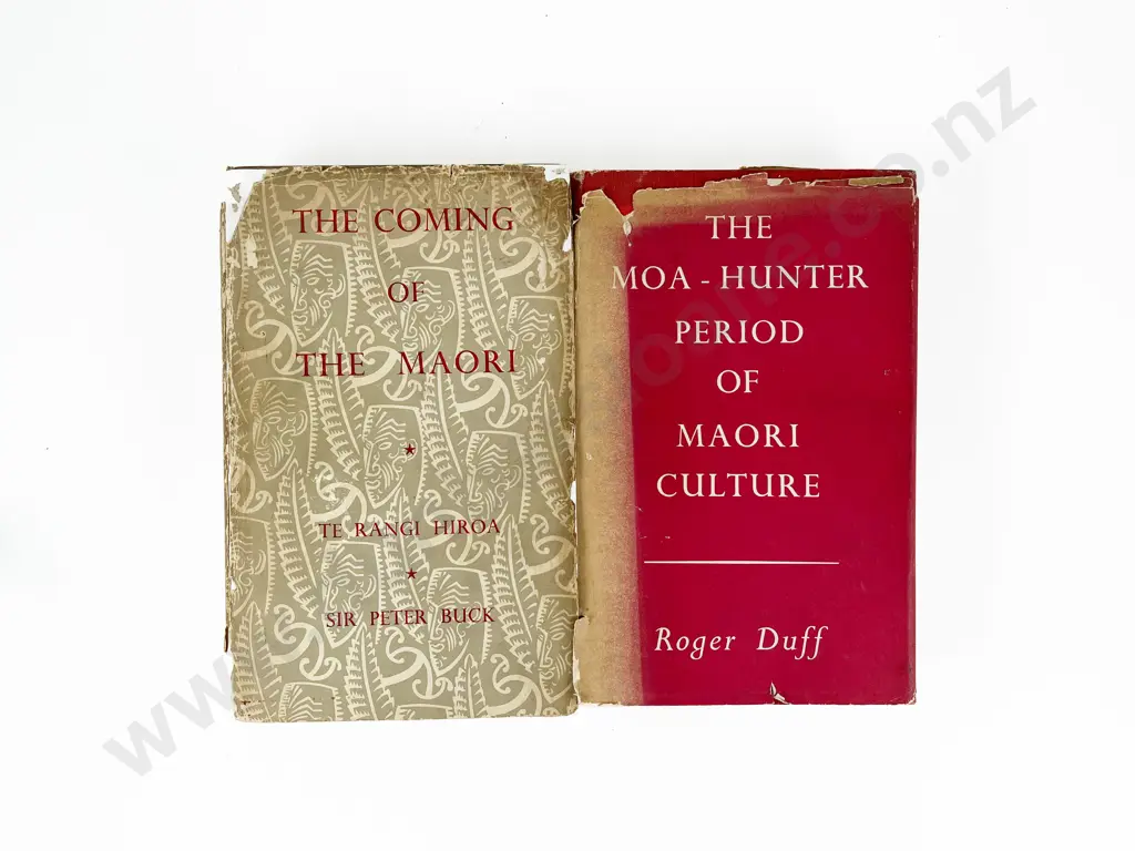 The Moa - Hunter Period of Maori Culture by Roger Duff. The coming of the Maori by Te Rangi Hiroa Image 1++