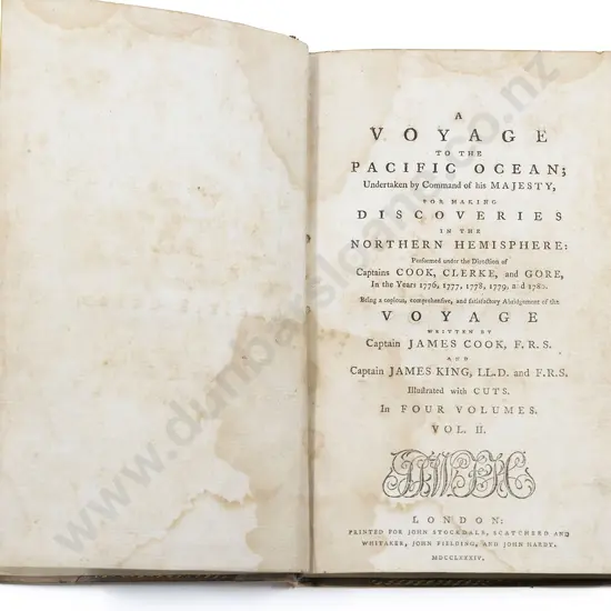Cook Captain James & King Captain James - A Voyage To The Pacific Ocean Vols II III IV