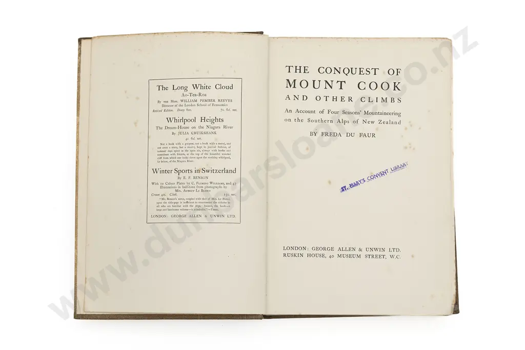 Du Faur Freda - The Conquest Of Mount Cook And Other Climbs Image 1++