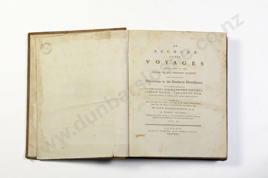 Hawkesworth John - Cook's First Voyage (3 Volumes) Image 1++