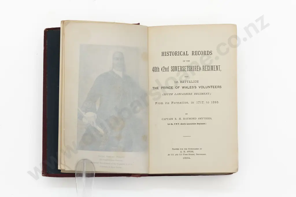 Smythies Captain R H Raymond - Historical Records of the (2nd Somersetshire) Regiment Image 1++