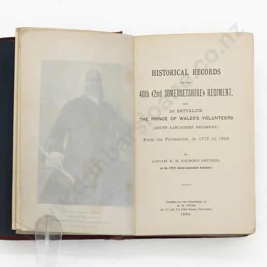 Smythies Captain R H Raymond - Historical Records of the (2nd Somersetshire) Regiment