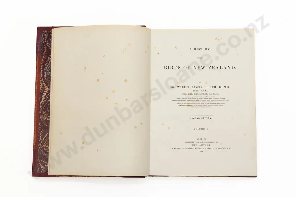 Buller Sir Walter Lawry - A History of the Birds of New Zealand (2 Volumes) Image 1++