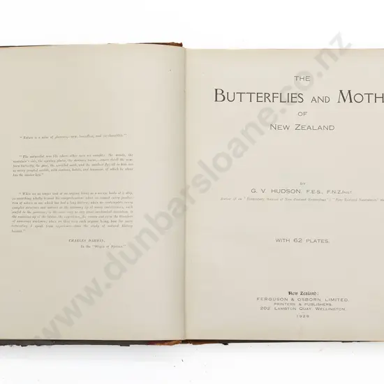 Hudson G V - The Butterflies And Moths Of New Zealand