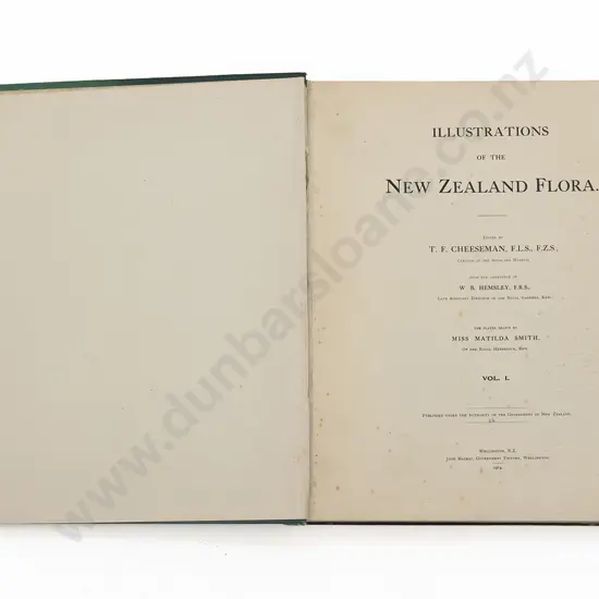 Four Books on New Zealand Flora. The Forrest Flora of New Zealand by T. Kirk x 2. Illustrations of the New Zealand Flora