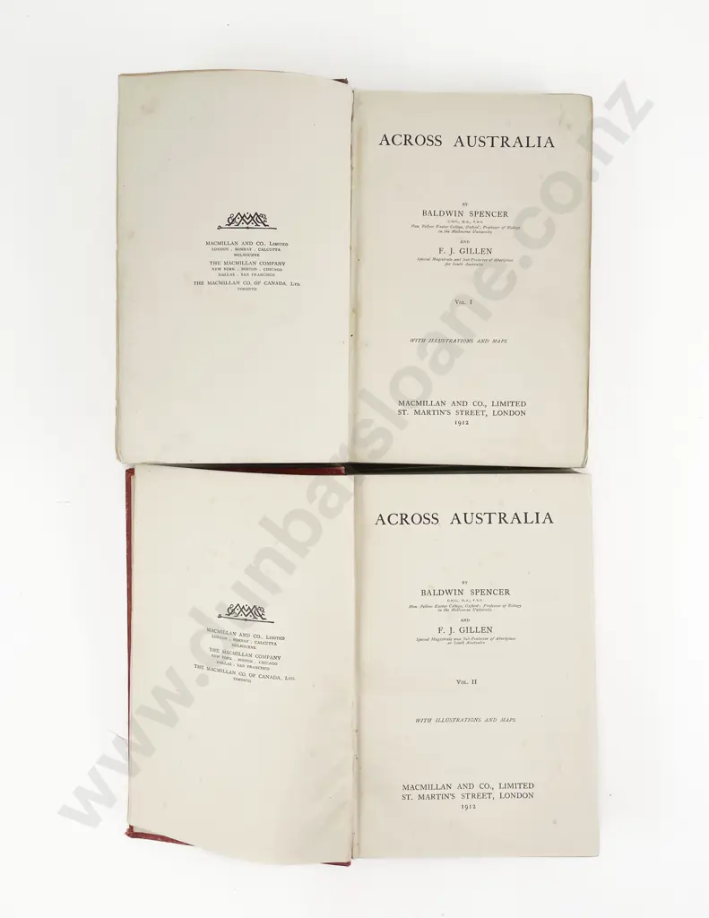Spencer Baldwin & Gillen F J - Across Australia (2 Volumes) Image 1++