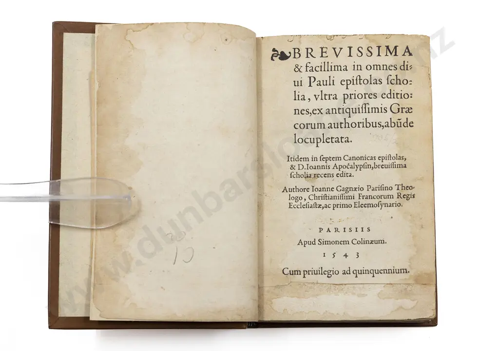 Ionnais Gagnaeio (Jean De Gagnee) Brevissima & facillima in omnes disui Pauli epistolas scholia Image 1++