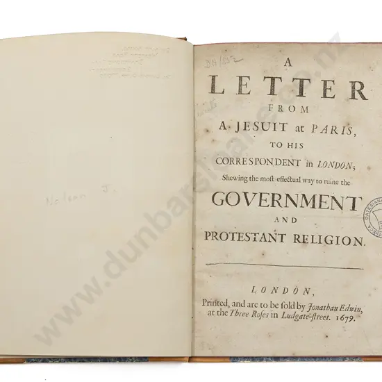 Nalson John - A Letter From A Jesuit at Paris To His Correspondent in London