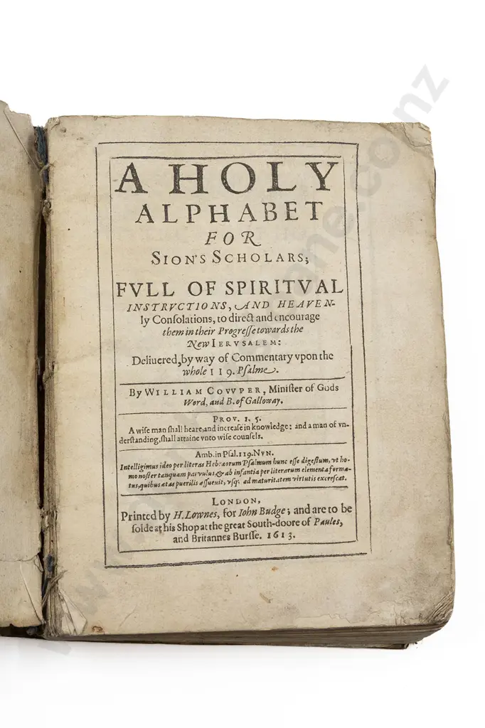 Cowper William - A Holy Alphabet For Sion's Scholars Image 1++
