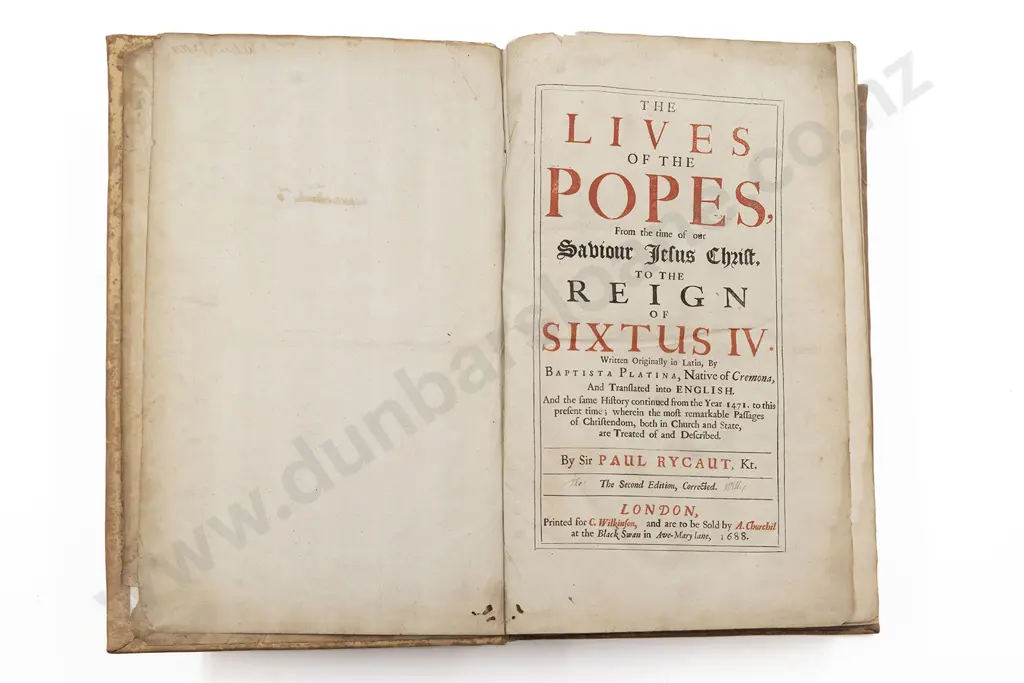 Sir Paul Rycaut - The Lives Of The Popes Image 1++