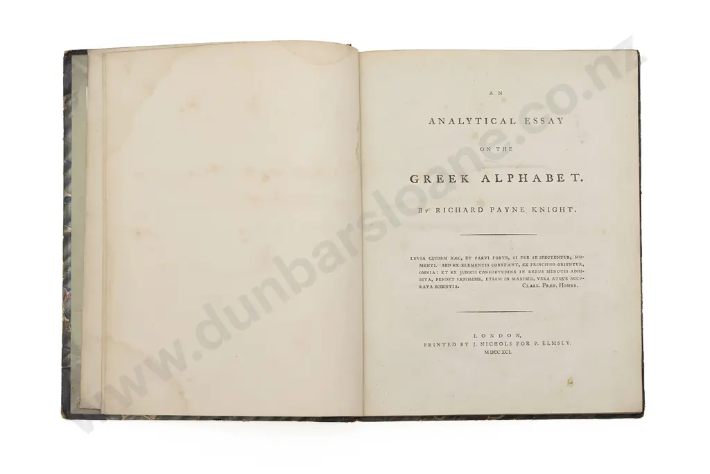 Knight Richard Payne - An Analytical Essay on the Greek Alphabet Image 1++