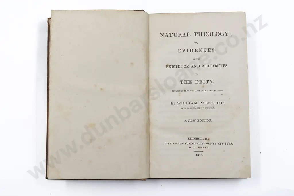 Paley William - Natural Theology Image 1++