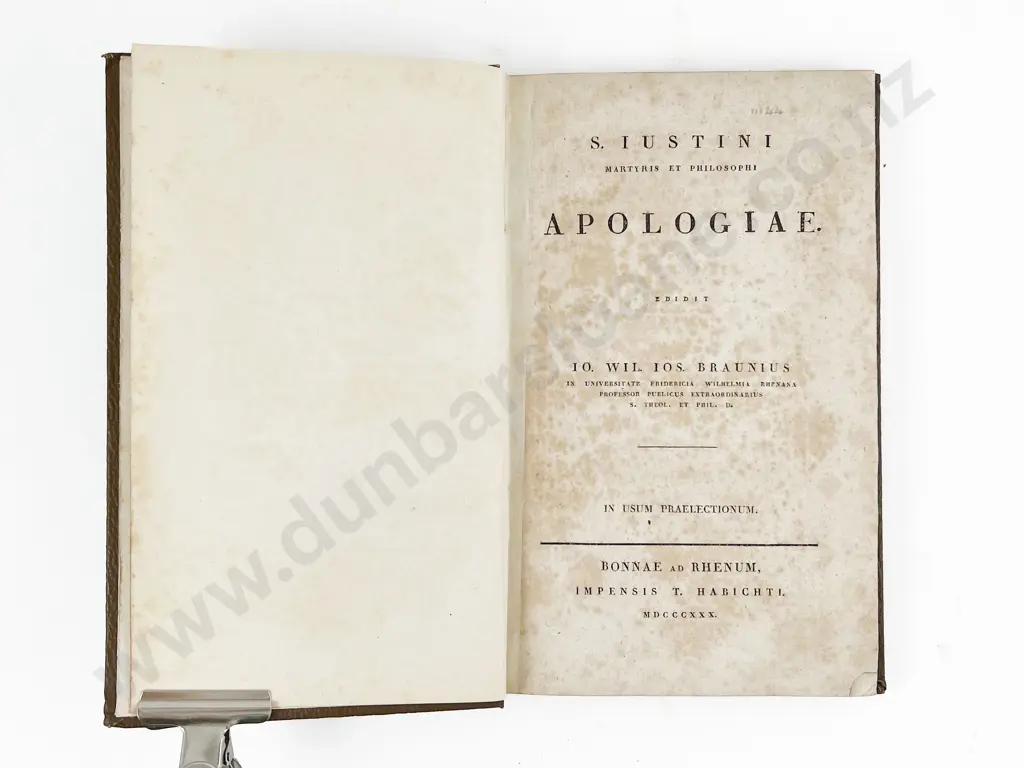 Braunias (Editor) S Iustini Martyris Et Philosophi Apologiae Image 1++