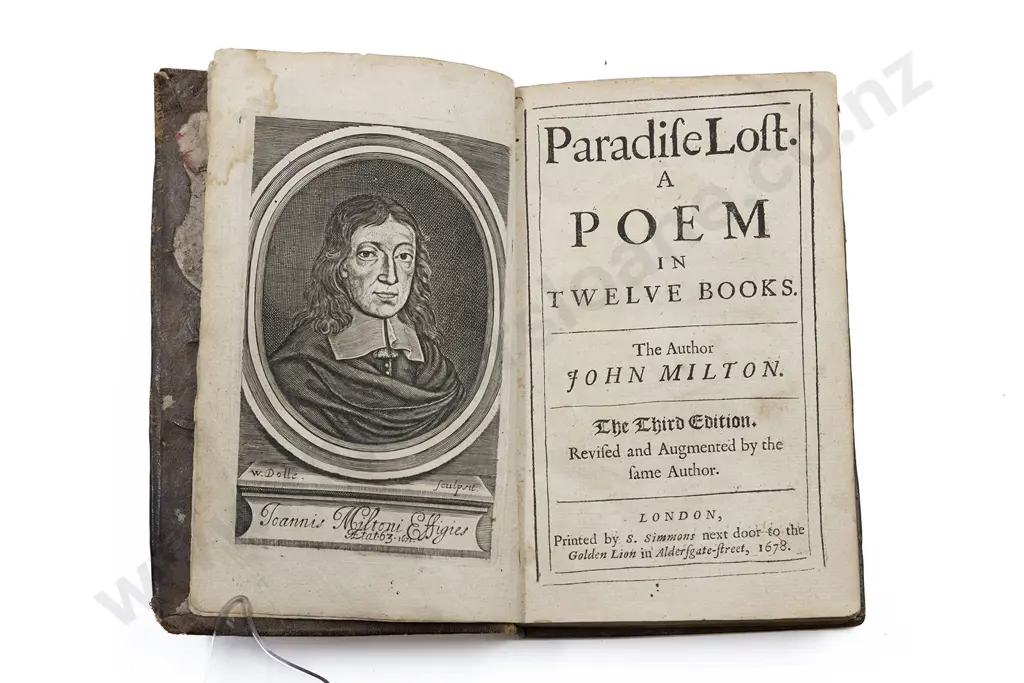 Milton John (1608-1674) Paradise Lost A Poem In Twelve Books Image 1++