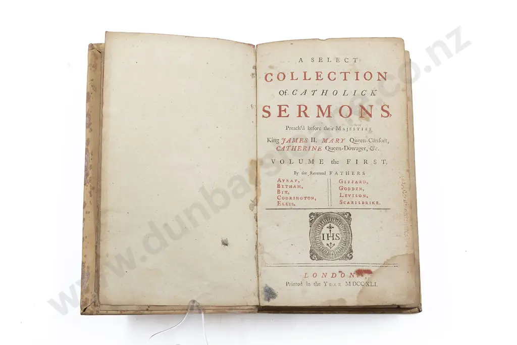 (-) A Select Collection Of Catholick Sermons Image 1++