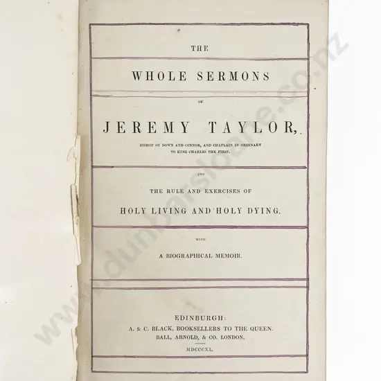 Taylor Jeremy - The Whole Sermons of Jeremy Taylor