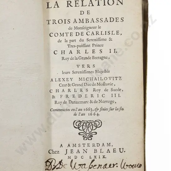 Comte De Carlisle - La Relation De Trois Ambassades