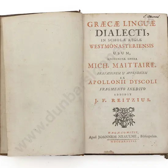 Mattaire Michael - Graecae Linguae Dialecti