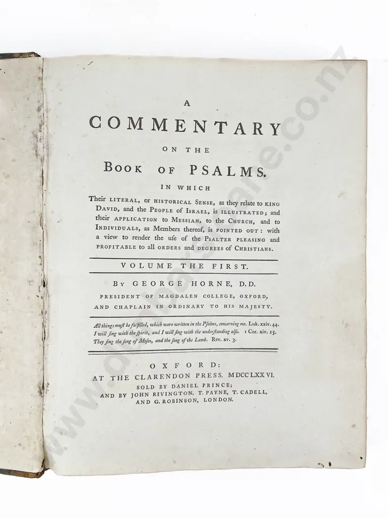 Horne George - A Commentary On The Book Of Psalms (2 Volumes) Image 1++