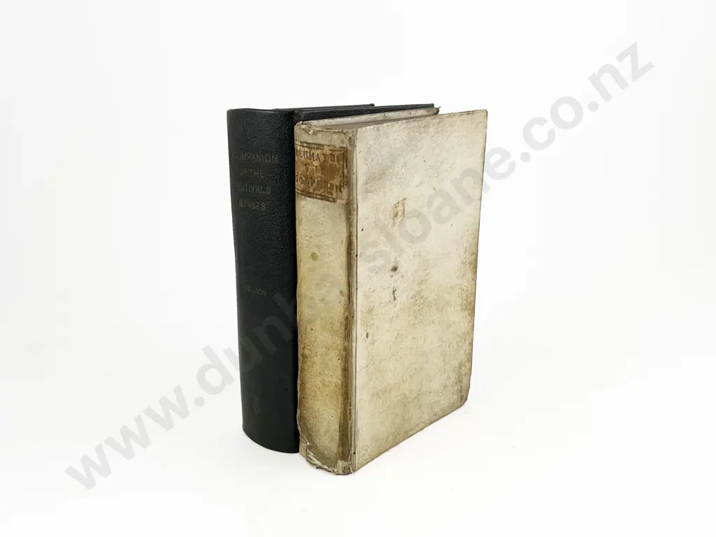 Two 18th Century English & Latin Religious Volumes Image 1++