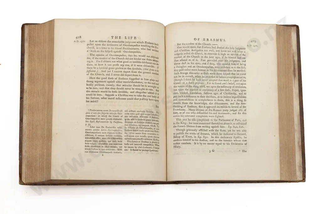 Erasmus, John Jorton, The Life of Erasmus (2 Volumes), 1758 Image 1++