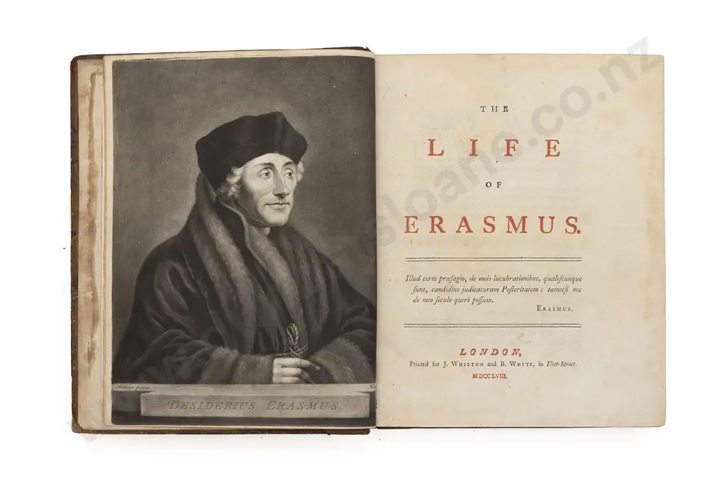 Erasmus, John Jorton, The Life of Erasmus (2 Volumes), 1758 Image 1++