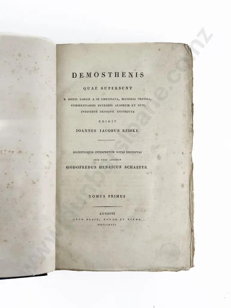 Reiske Johannes Jacobus (Editor) Demosthenes (2 volumes) Image 1++
