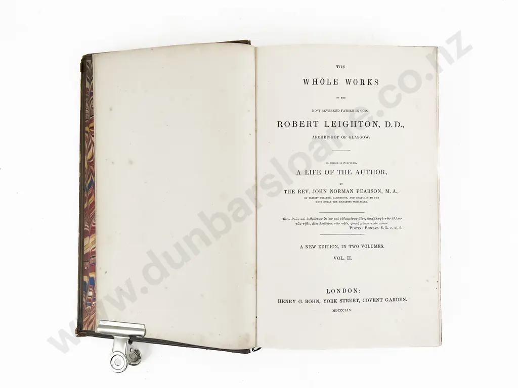 Leighton Robert - The Whole Works of the Most Reverend Father In God Robert Leighton (2 Vols) Image 1++