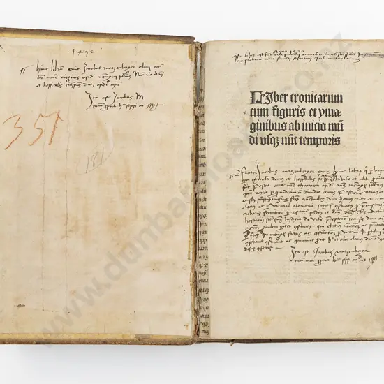 Schedel (Hartmann) Liber chronaricum Augsburgh Johann Schonsperger 1497