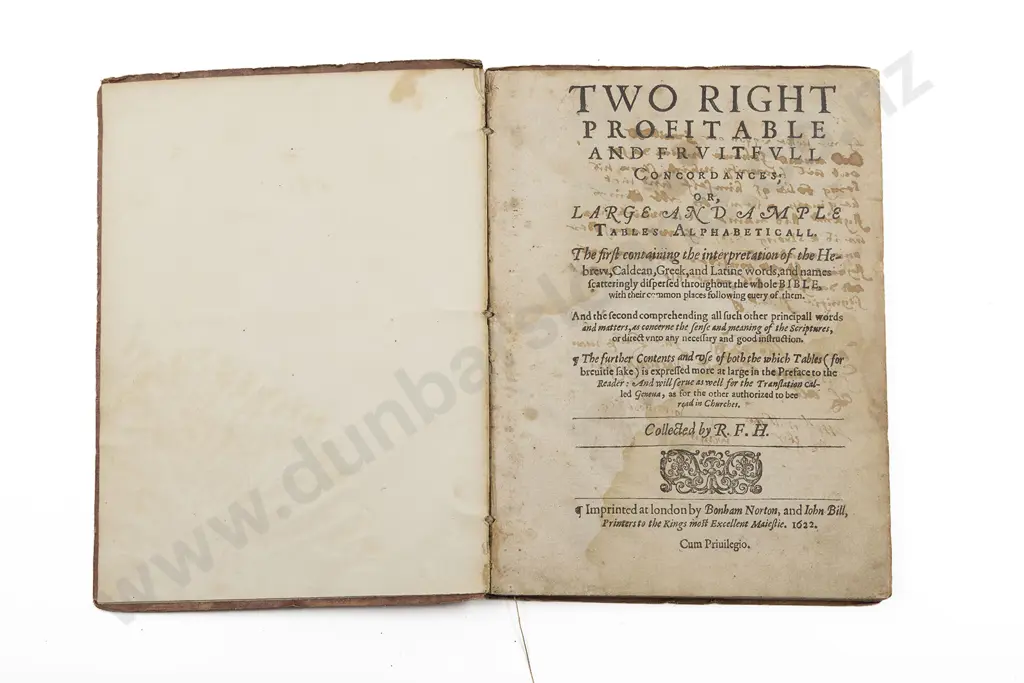Group Of 5 Religious & Alphabetical Volumes Printed By Bonham Norton & John Bill Image 1++
