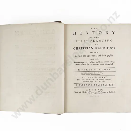 Benson George - The History Of The First Planting Of The Christian Religion (3 Volumes in 1)