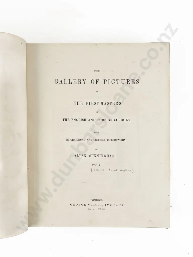 Cunningham Allan - The Gallery Of Pictures (2 Volumes in 1) Image 1++