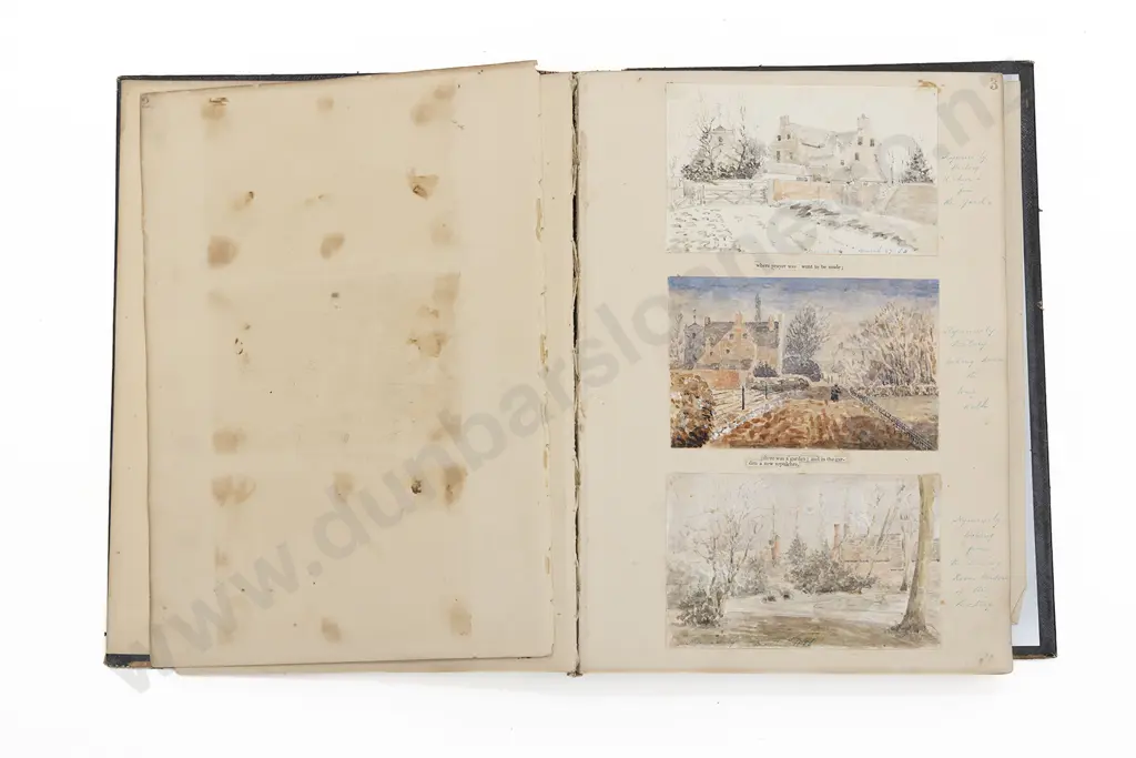 Richard Suter - Interesting Album Of Watercolours & Drawings Etc c1820 Image 1++